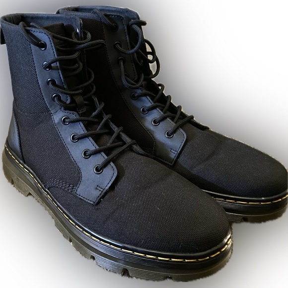 Dr. Martens Black Canvas Men's Boots - Picture 7 of 9